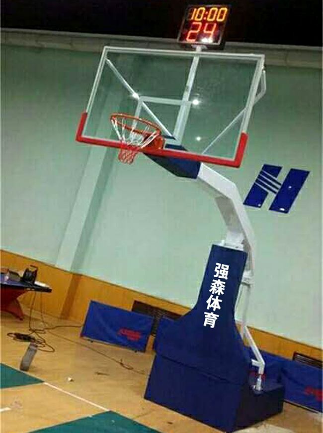 電動遙控液壓籃球架安裝方法